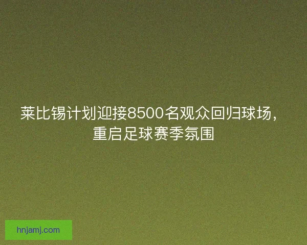 莱比锡计划迎接8500名观众回归球场，重启足球赛季氛围